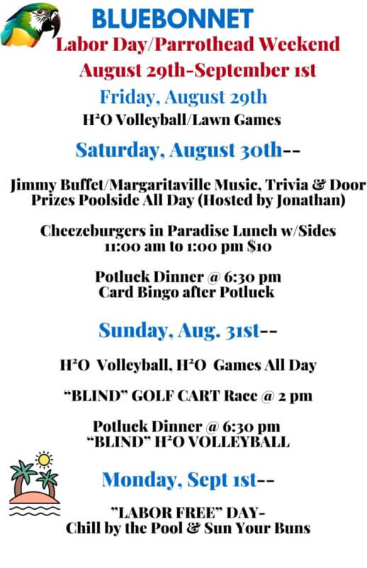 PARROTHEAD/LABOR DAY WEEKEND